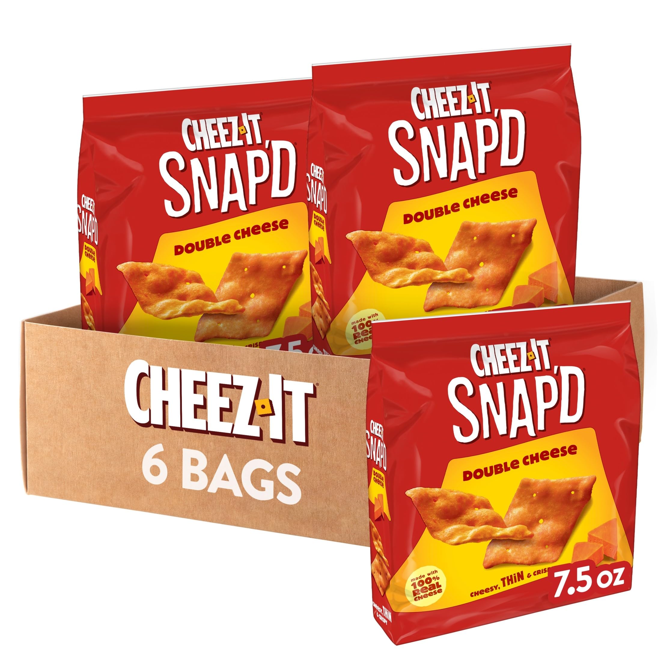 Cheez-It Snap'd front packaging showing bag and logo for easy identification