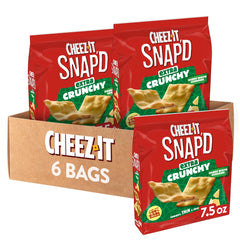 Cheez-It Snap'd front packaging showing crunchy sharp white cheddar benefits