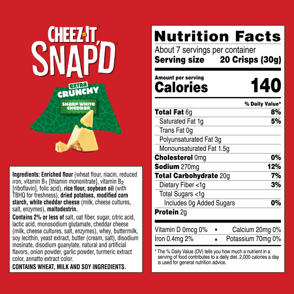 Cheez-It Snap'd open bag pouring crisps for easy grab-and-go convenience