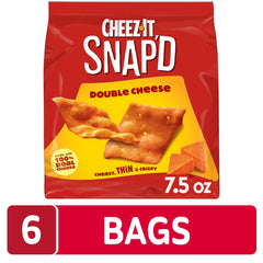 Cheez-It Snap'd stacked crisps highlighting thinness and delicate snap