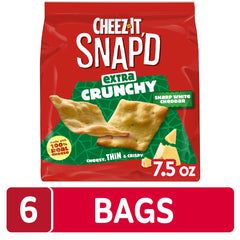 Close-up texture of Cheez-It Snap'd crisp highlighting extra crunchy snap