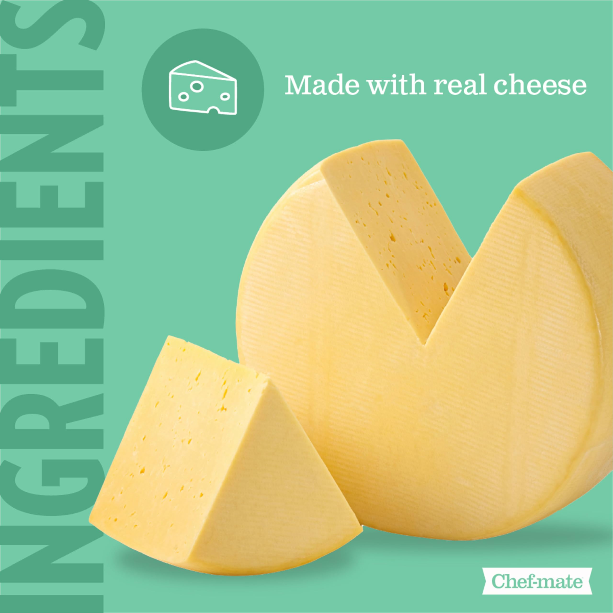 Chef-mate label detail showing ingredients and Cooked Before Canning quality