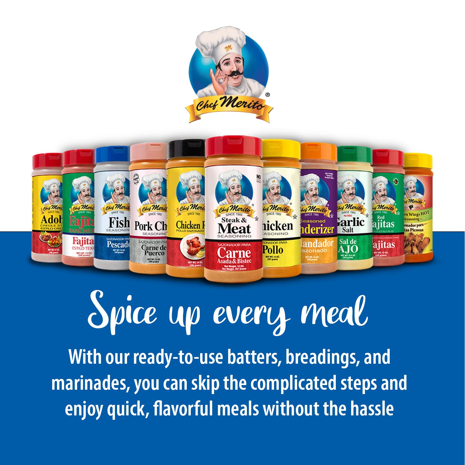 Chef Merito marinade on spoon showcasing sauce consistency and bright flavor