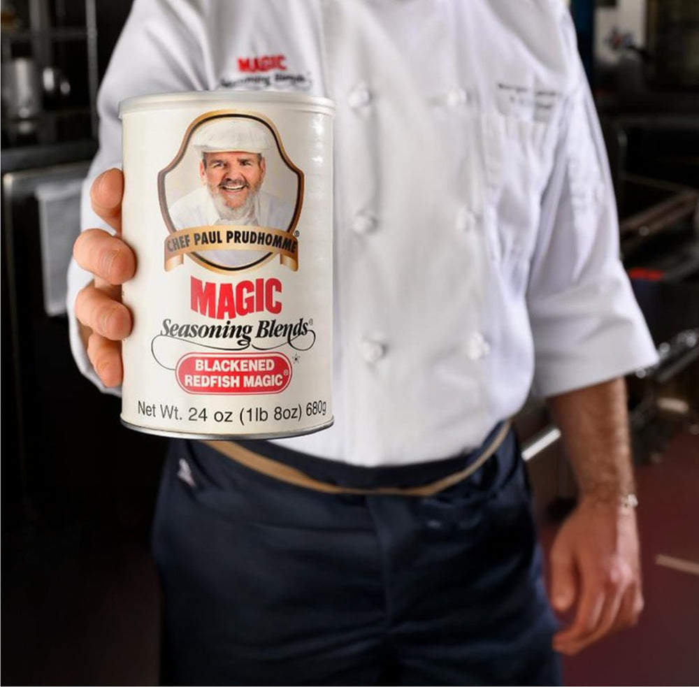 Chef Paul Prudhomme on grilled fish with crisp blackened crust and appetizing sear