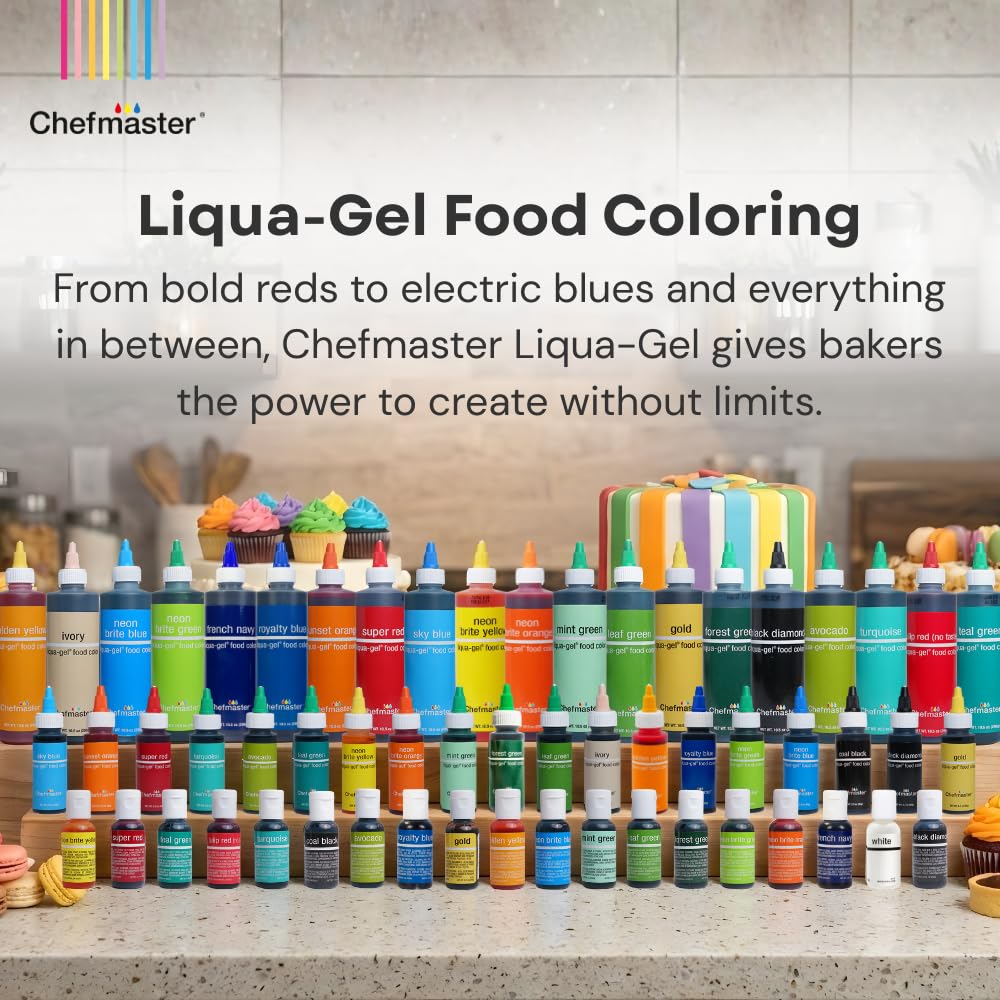Chefmaster gel close-up texture demonstrating thick concentrated pigment
