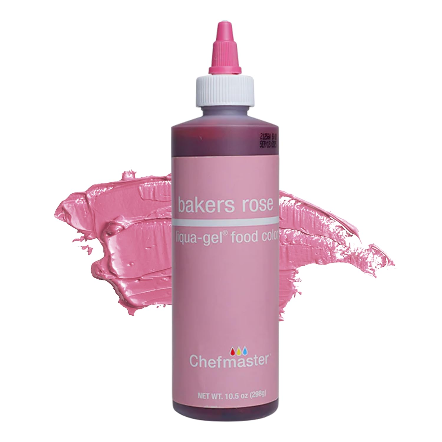 Chefmaster Bakers Rose front packaging showing vibrant pink and easy dispensing