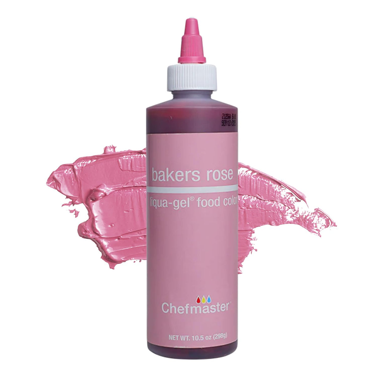 Chefmaster Bakers Rose front packaging showing vibrant pink and easy dispensing