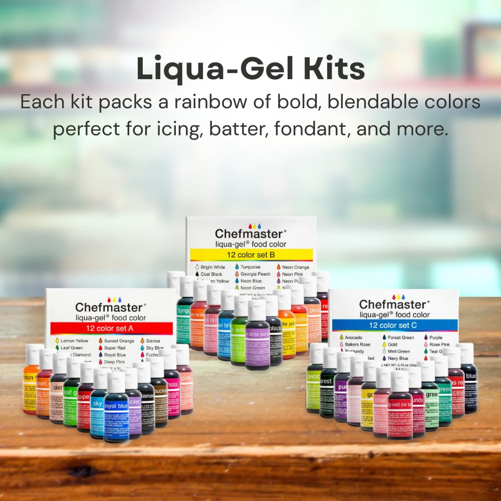 Chefmaster blending gel into frosting showing smooth mixability and streak-free finish