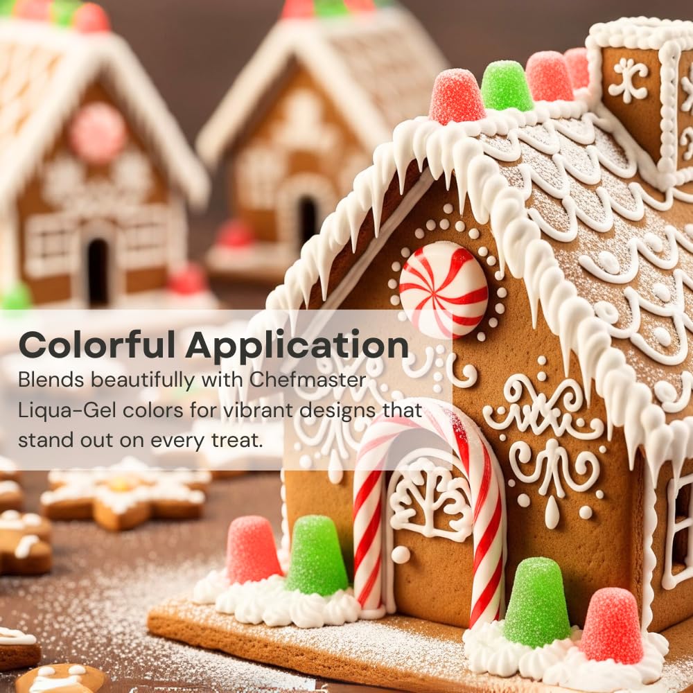 Chefmaster mixing with Liqua-Gel color showing vibrant color payoff