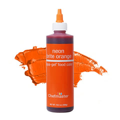 Chefmaster neon orange front label showing bright shade and volume