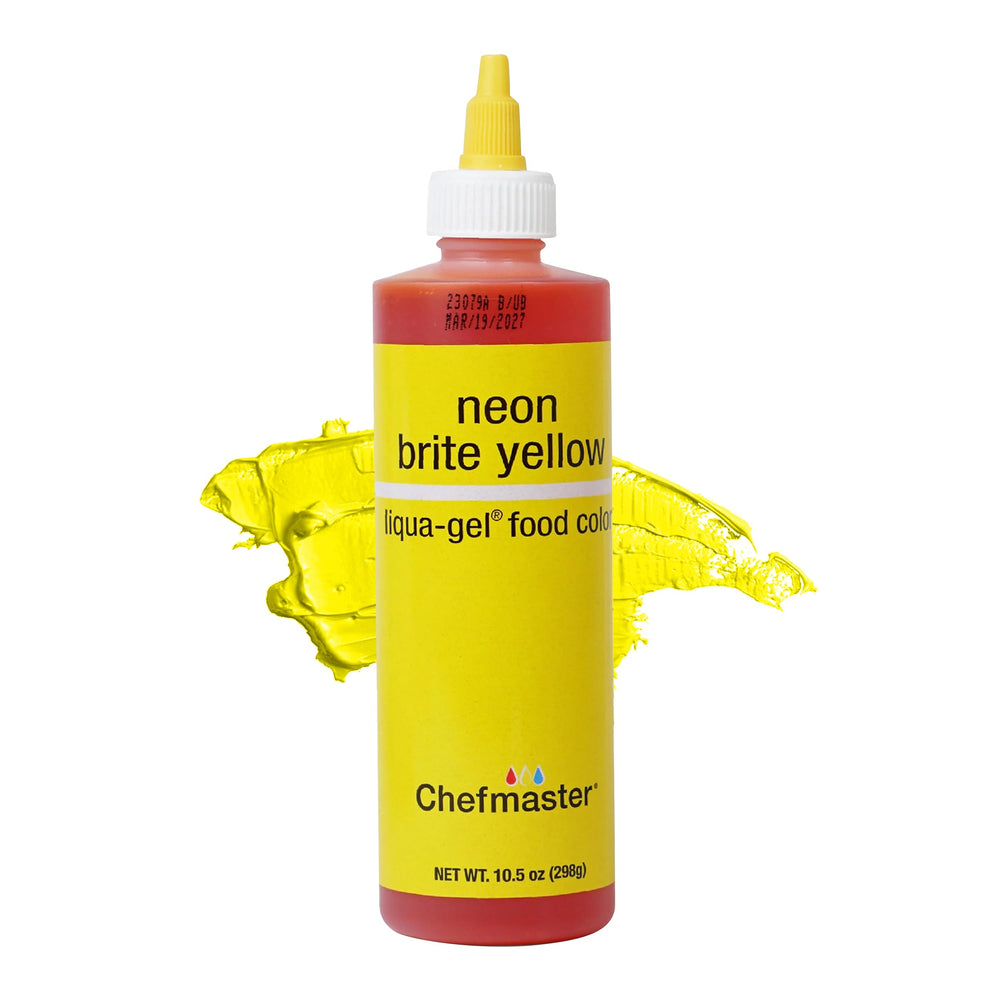 Chefmaster neon yellow bottle front view shows bold color and professional packaging