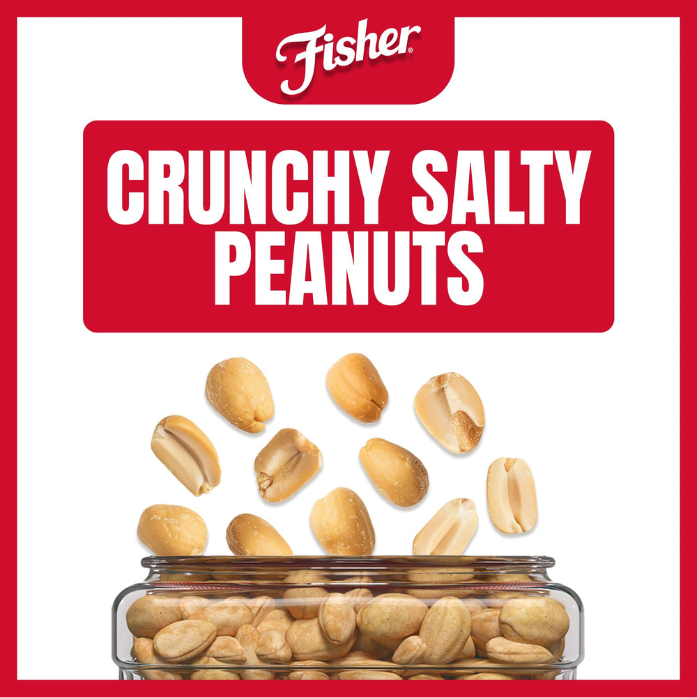 CHEF'S NATURALS Fisher close-up of roasted peanut texture and crunchy benefit