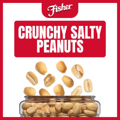 CHEF'S NATURALS Fisher close-up of roasted peanut texture and crunchy benefit