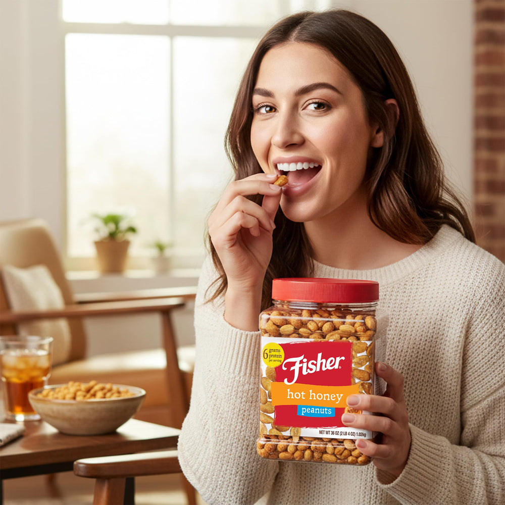 CHEF'S NATURALS peanuts on a party board adding sweet and spicy crunch to snacks