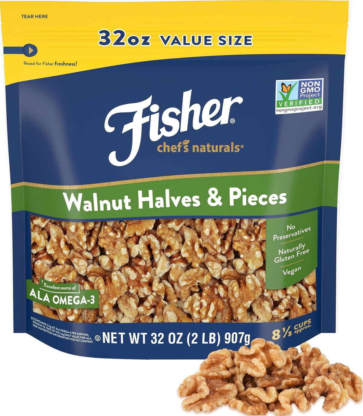 CHEF'S NATURALS front packaging showing 2 lb bag and brand benefits