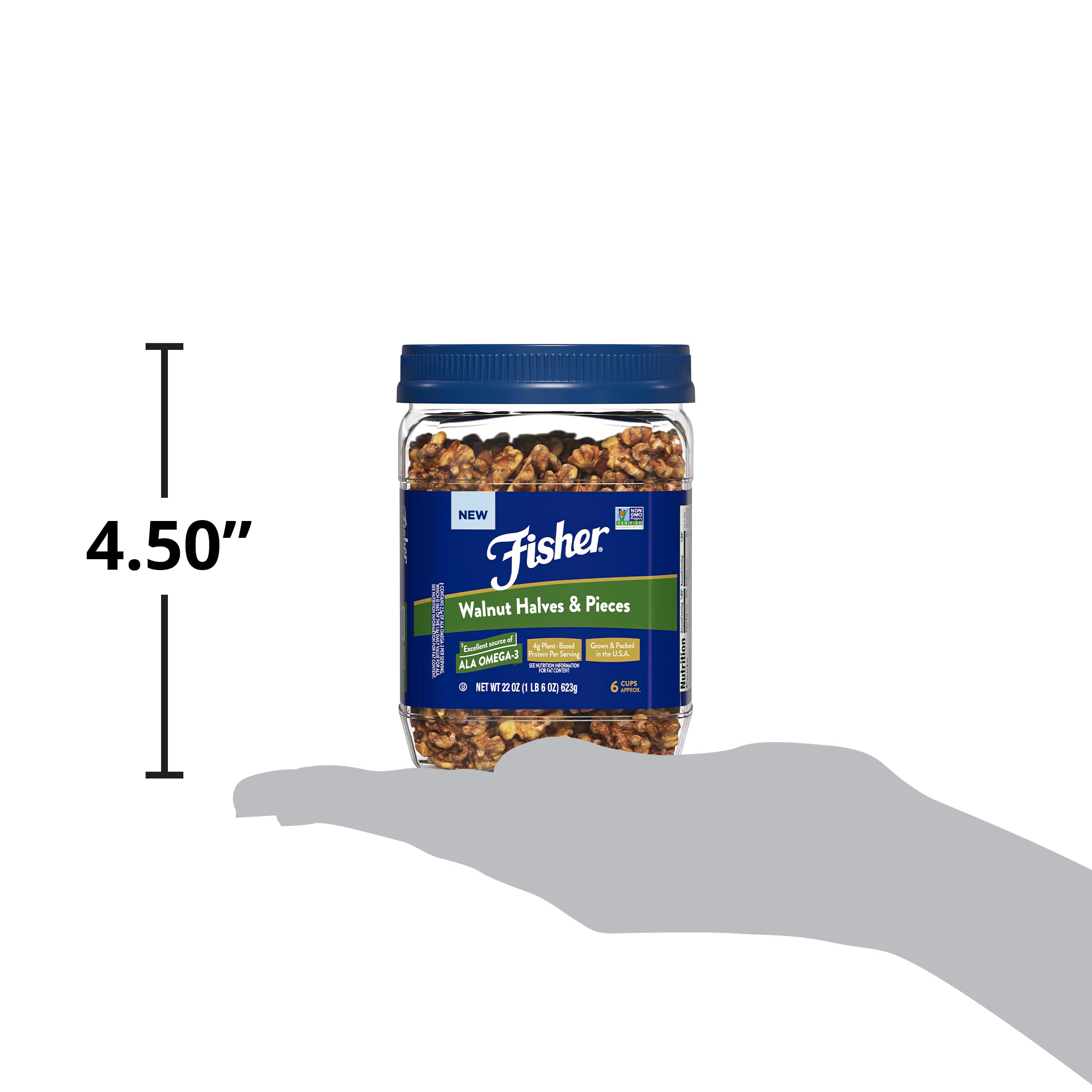 CHEF'S NATURALS bowl of walnut halves ready to snack for quick protein boost