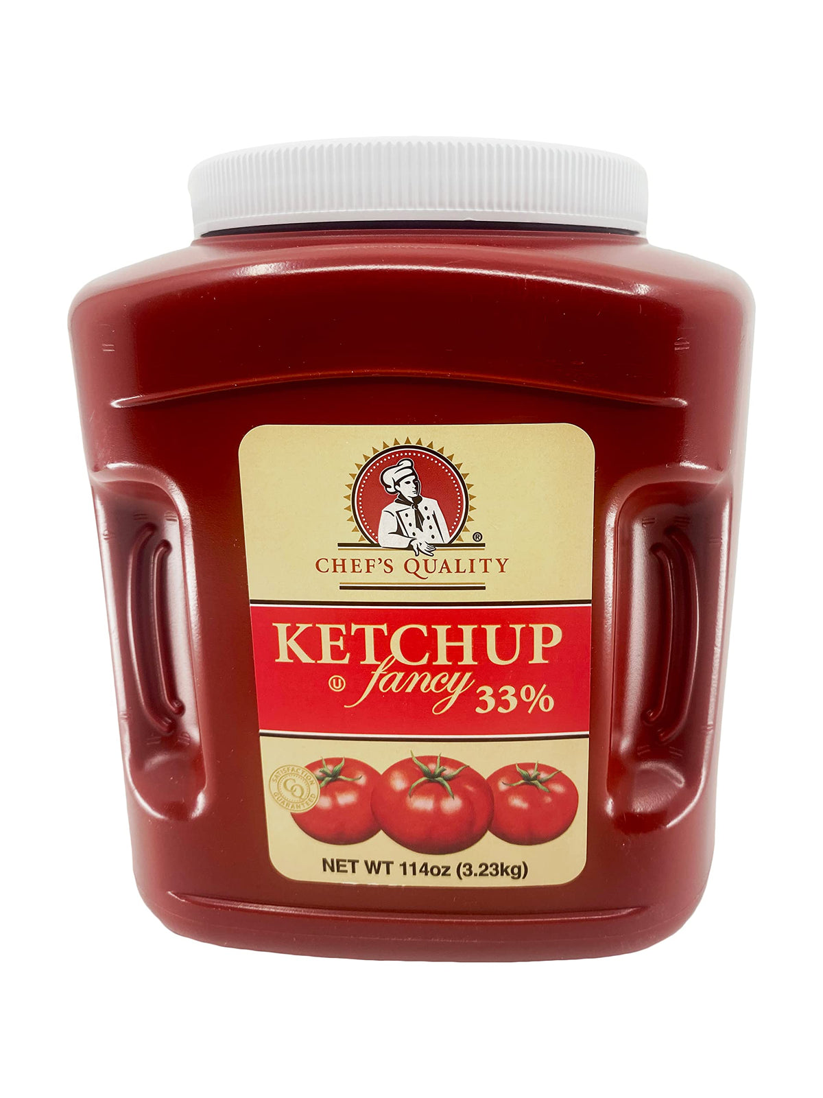 Chef's Quality 114 oz jug front label showing brand and product for easy identification