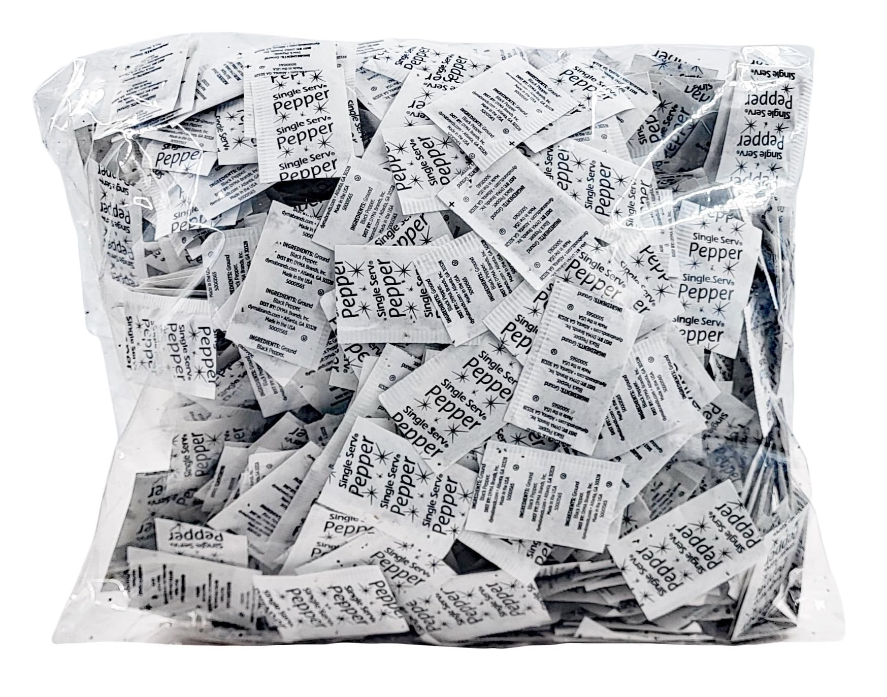 Chef's Quality front box of 1,000 pepper packets showing packaging and portioning benefit