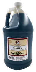Chef's Quality front label on one-gallon imitation vanilla showing brand and product benefits