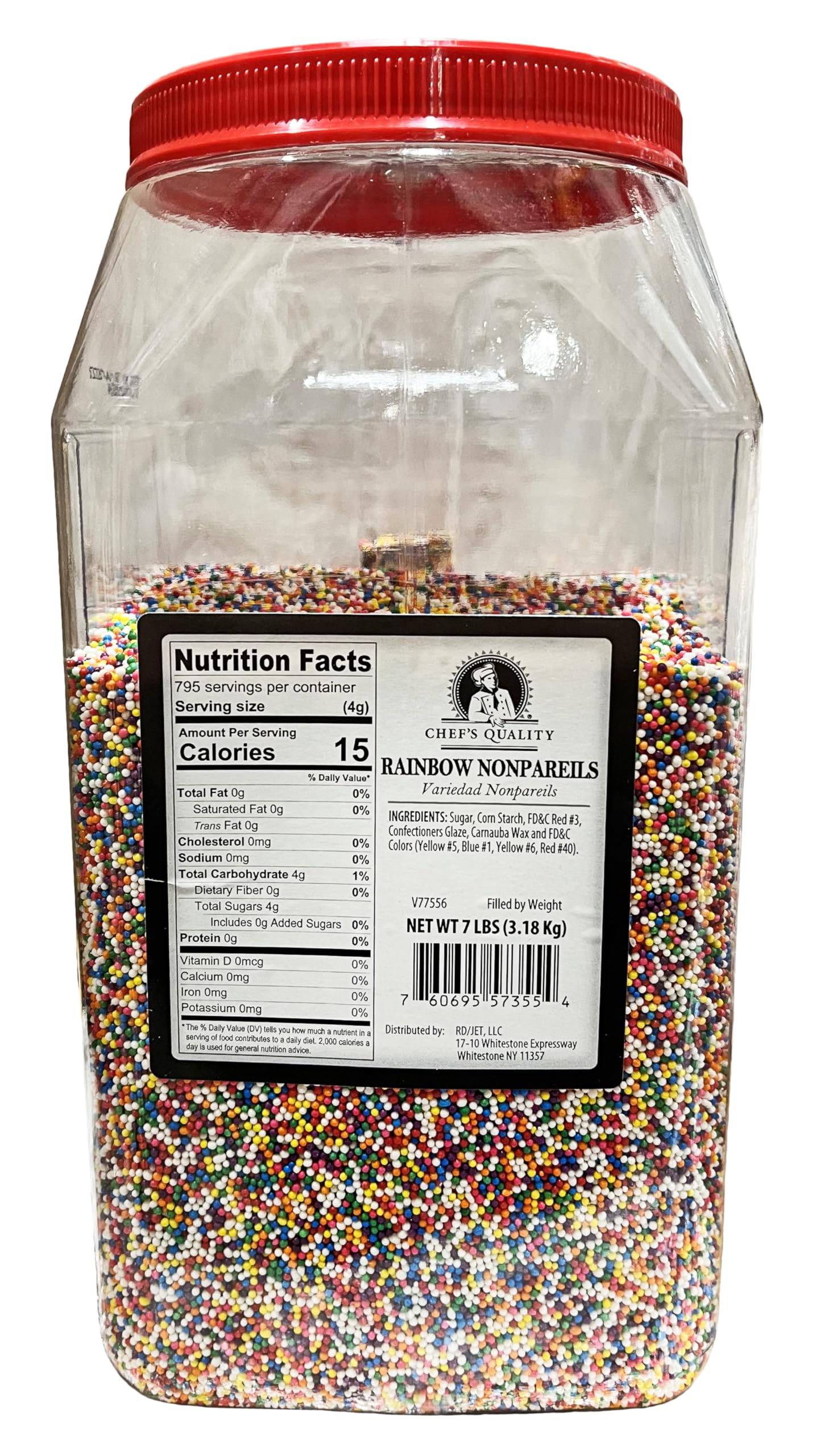 Chef's Quality sprinkles on frosted cupcake showing vibrant finish and visual appeal