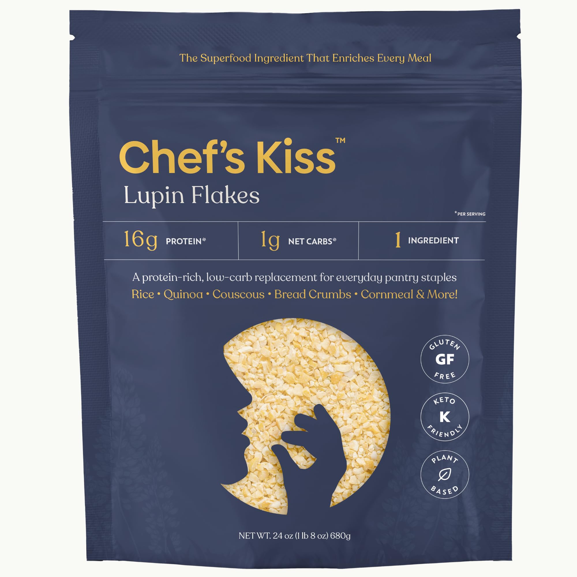 Chef's Kiss front packaging showing product identity and benefits