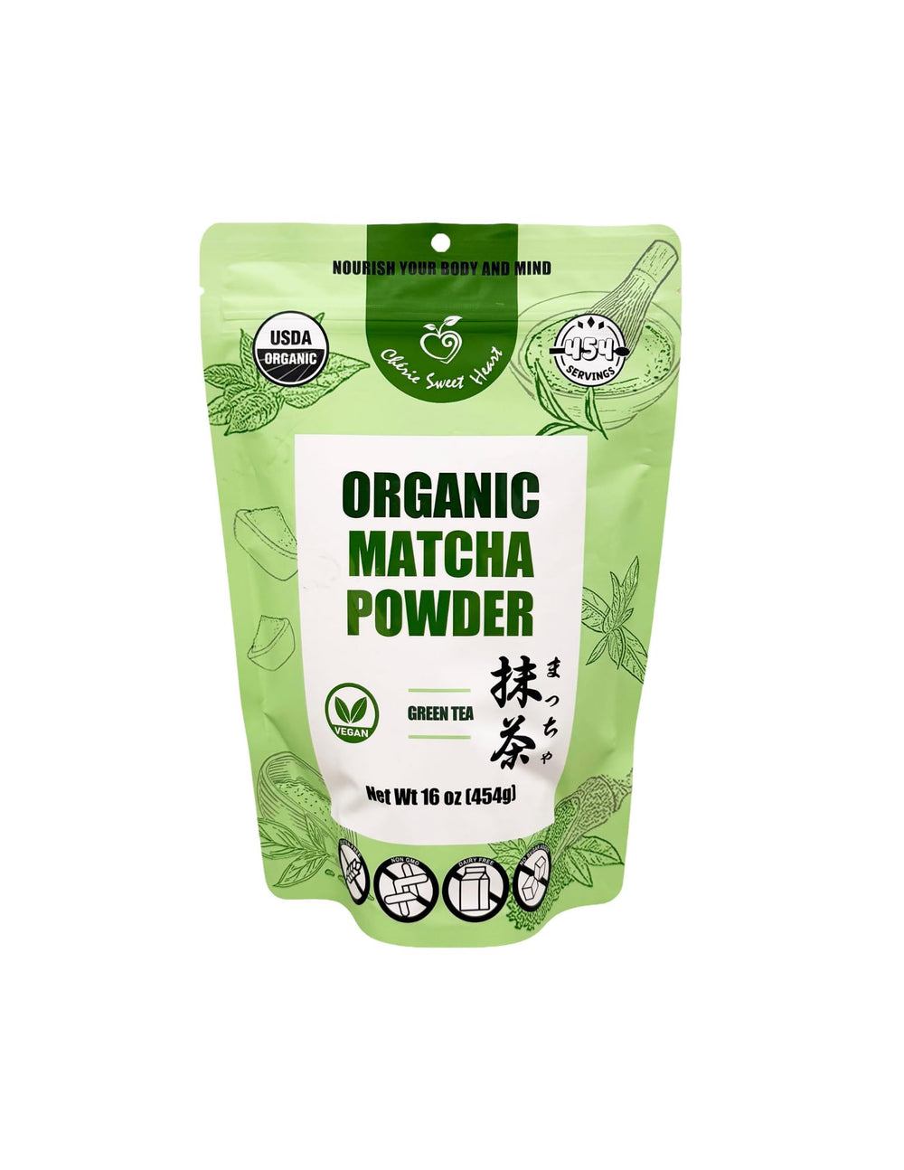 Chérie Sweet Heart front pouch showing organic label and freshness benefit
