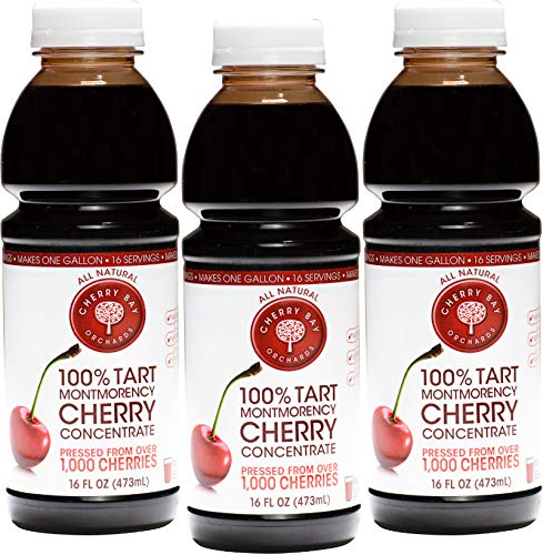 Cherry Bay Orchards front packaging showing bottle and clear label, highlights natural ingredients