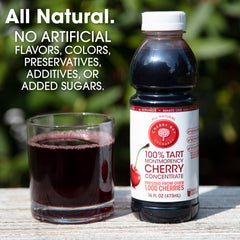 Cherry Bay Orchards label close-up showing Kosher and non-GMO marks for consumer trust