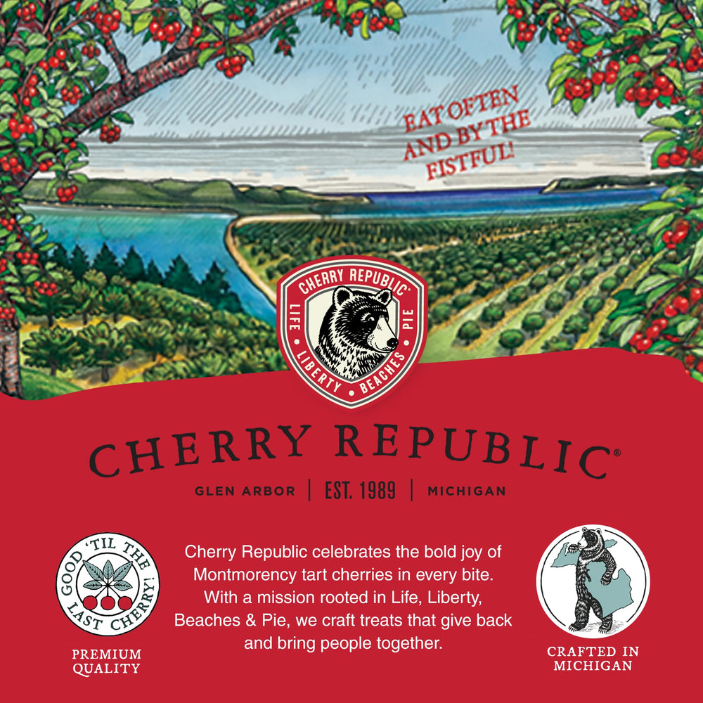 Cherry Republic lifestyle scene with family sharing chewy cherry candy