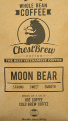 ChestBrew Moon Bear brewed cup pouring rich, smooth coffee aroma benefit