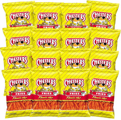 Chester's front packaging showing 16-pack and bold spicy branding for quick selection
