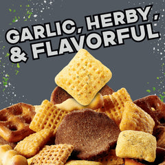 Chex Mix close-up of mix texture highlighting crunchy variety and seasoning appeal