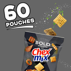 Chex Mix open pouch top view showing contents ready to eat benefits