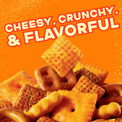Stacked 60-count Chex Mix case ready for foodservice stocking and restock ease