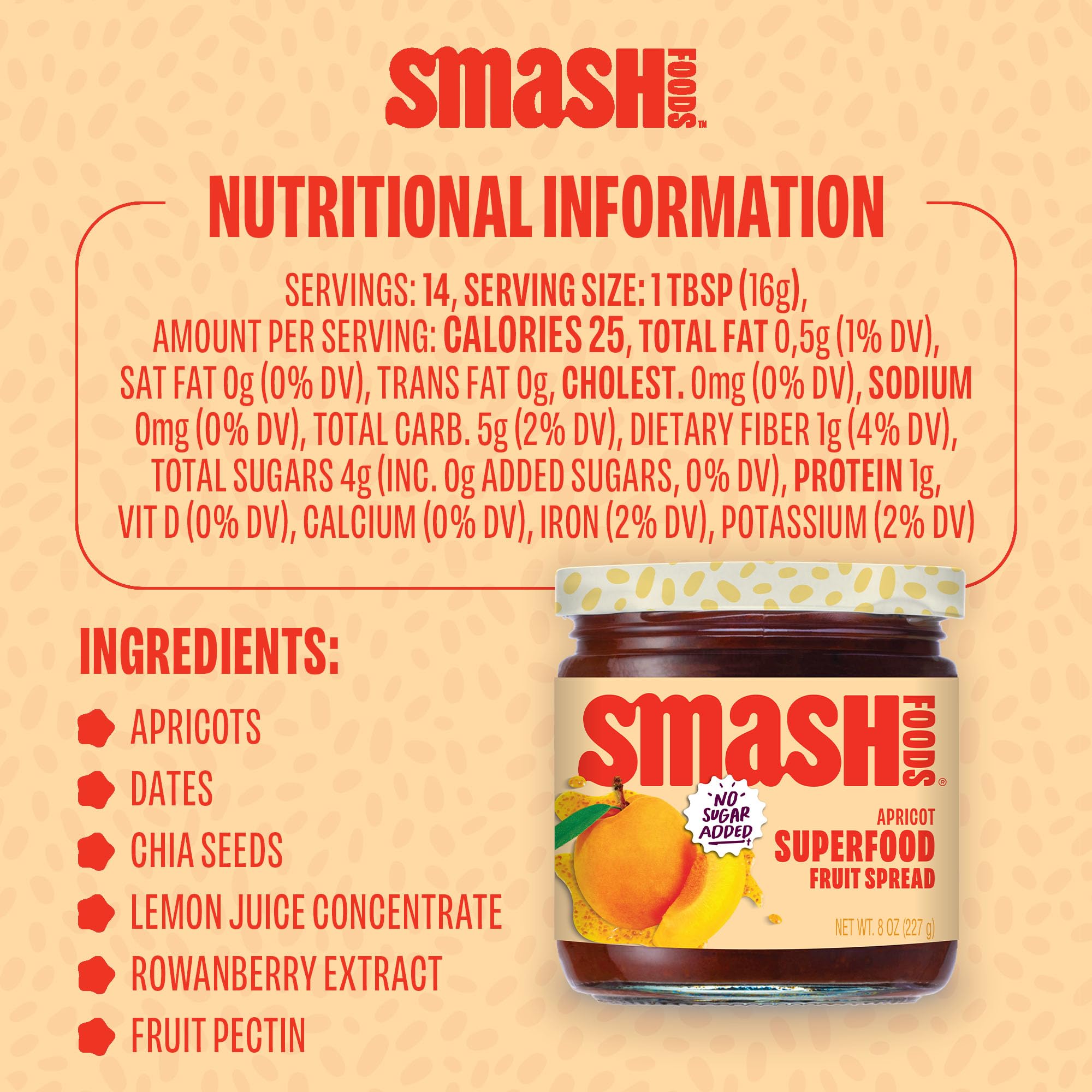 Hand holding Chia Smash jar to show size and portioning for on-the-go use