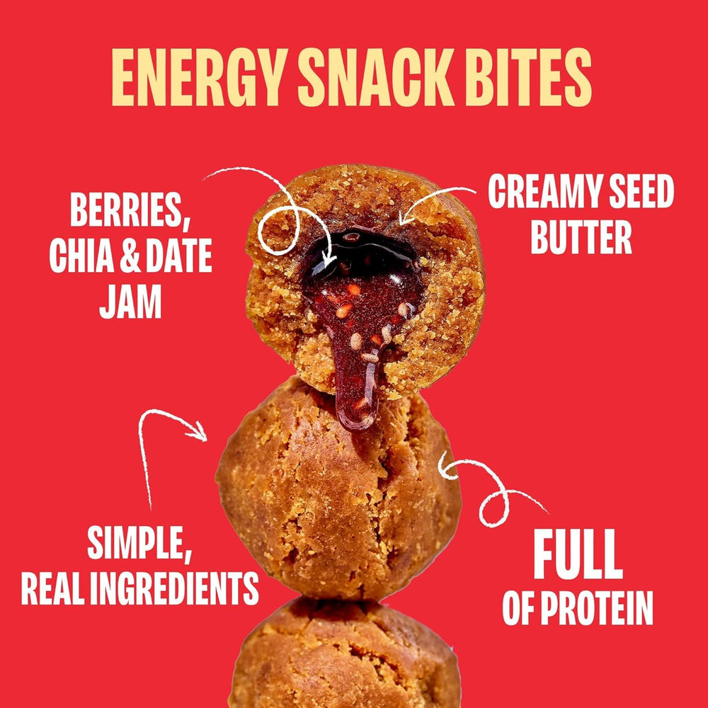 Chia Smash close-up of jam center revealing strawberry filling and flavor burst