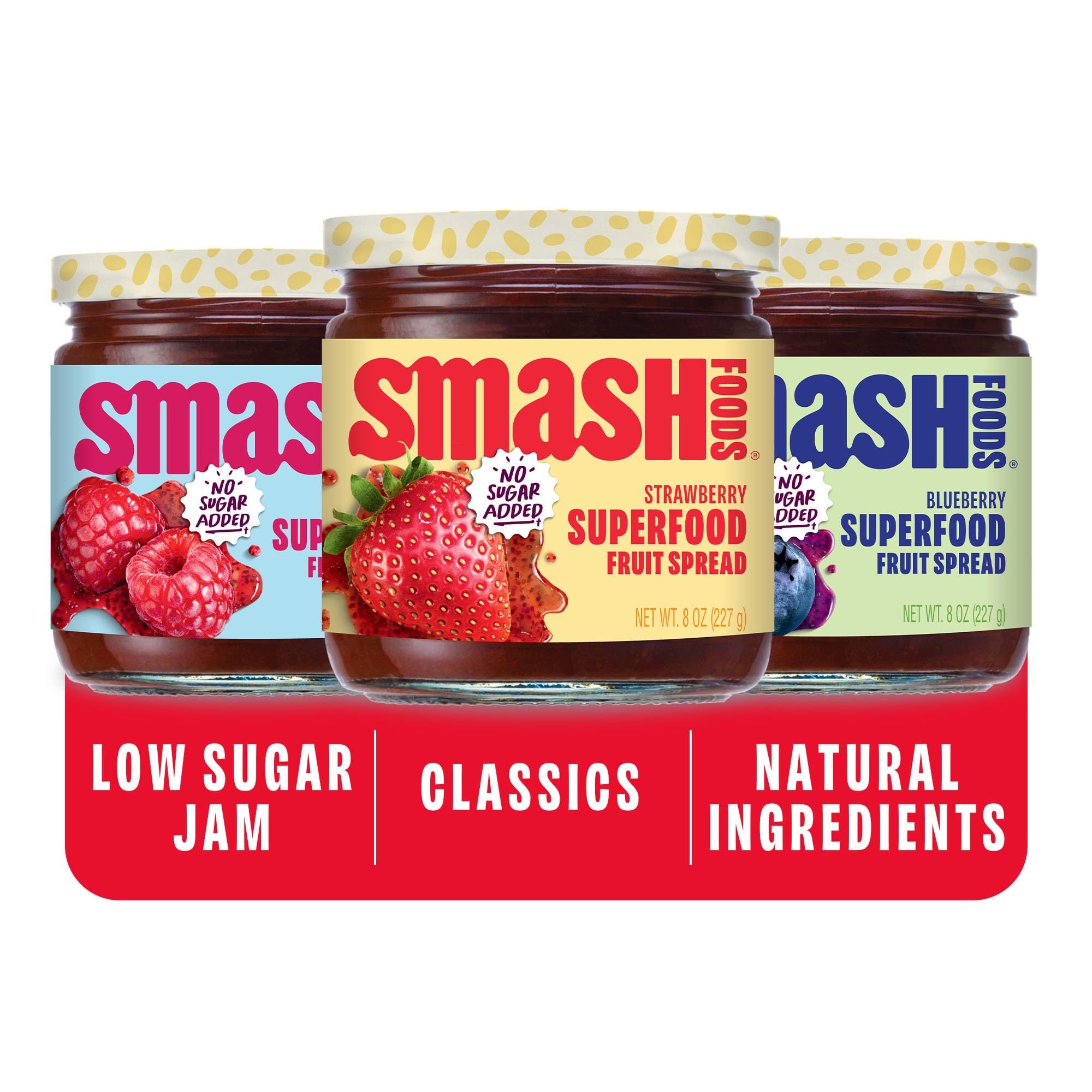 Chia Smash front packaging trio showing flavor variety and clean ingredients