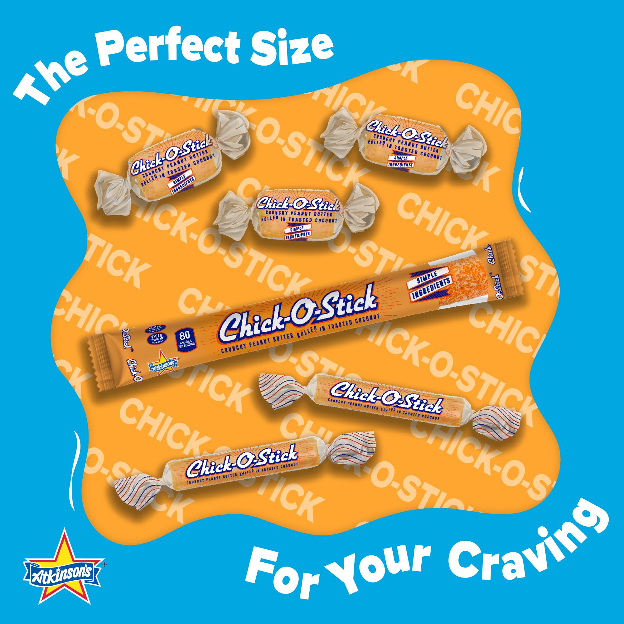 Chick o stick individually wrapped nugget highlighting freshness and grab-and-go convenience