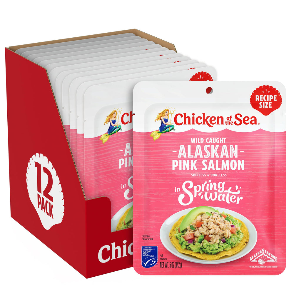 Chicken of the Sea front packet showing label and convenient pouch — quick meal option