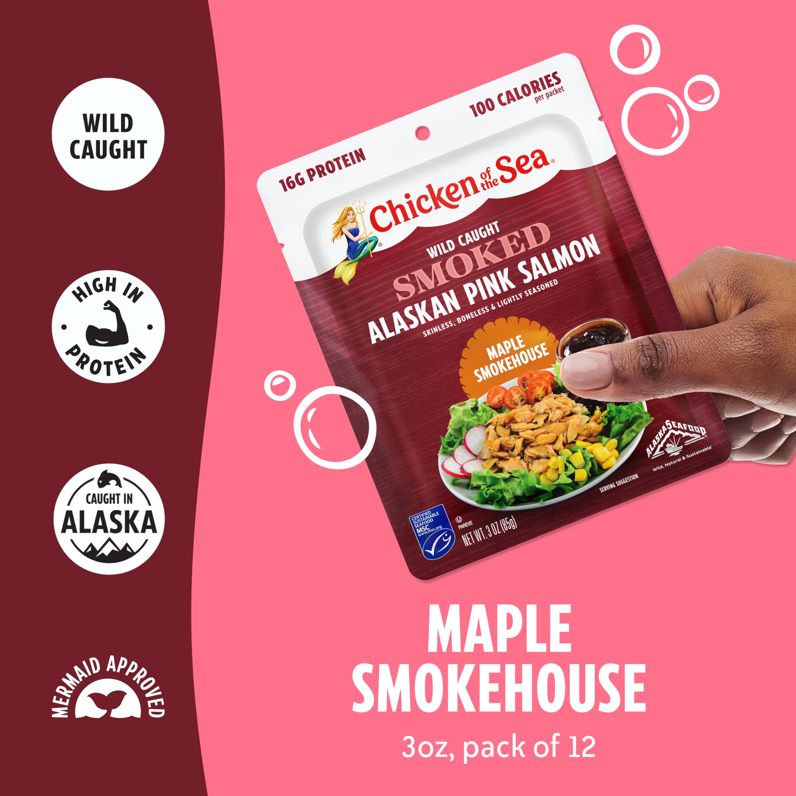 Chicken of the Sea single 3 oz pouch front view ready-to-eat convenience