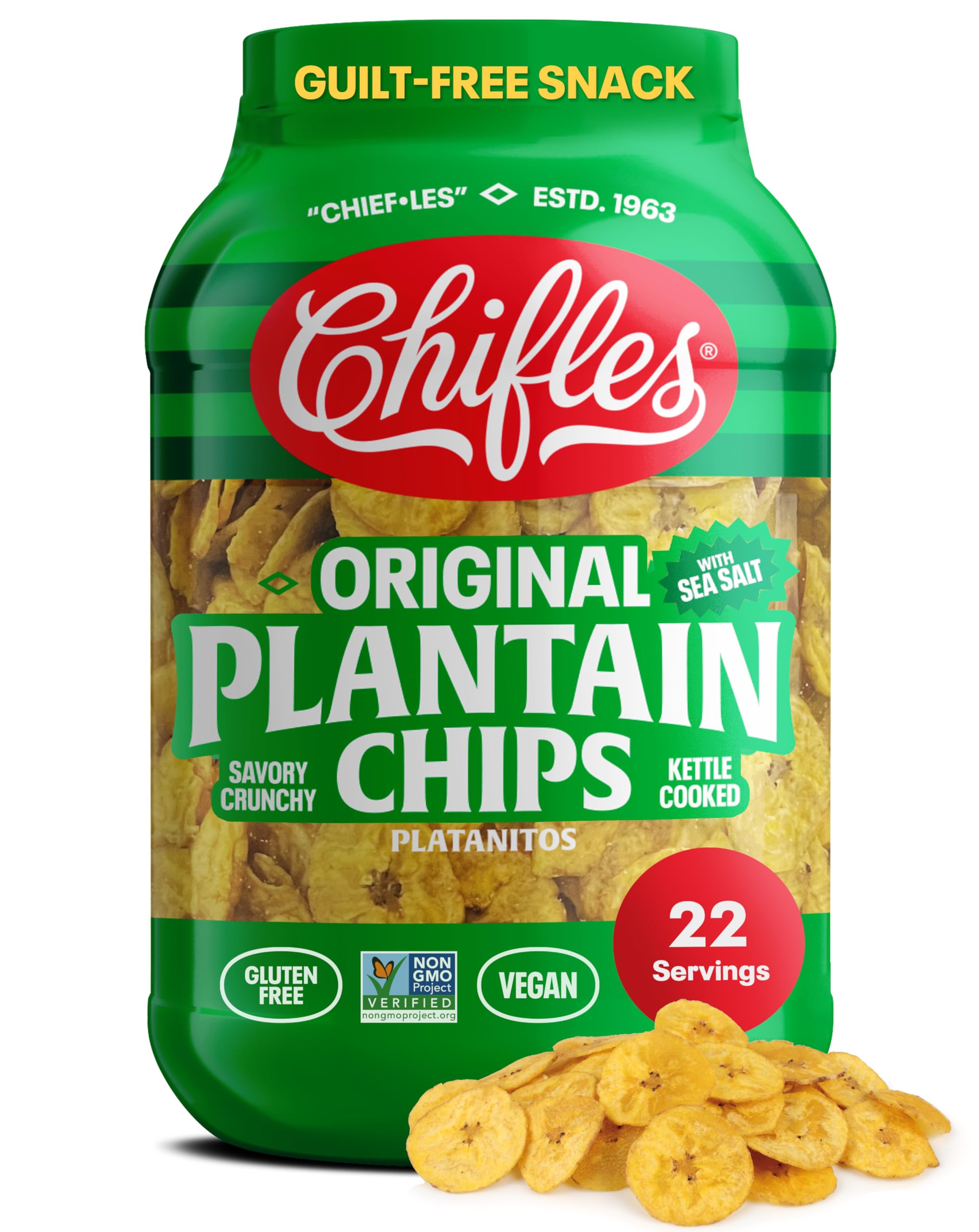 Chifles front tub showing branding and 22 oz size for easy identification