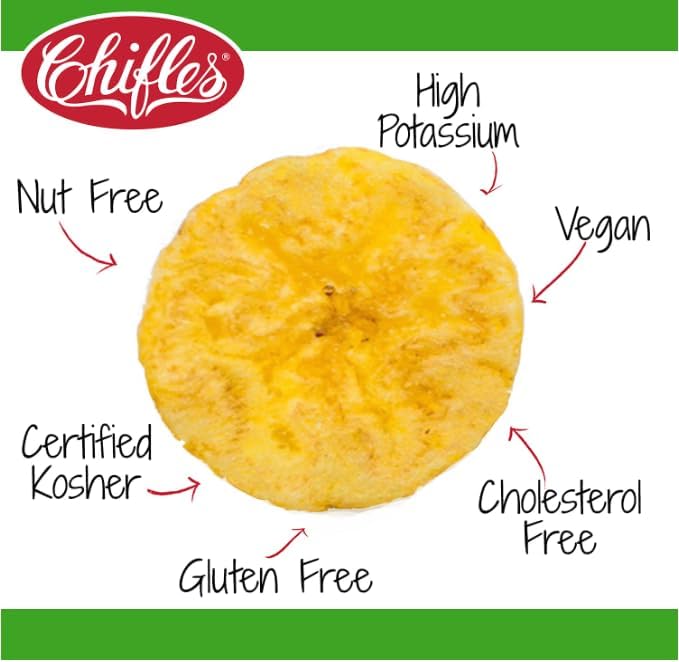 Chifles chip close-up highlighting crisp texture and natural sweet plantain flavor