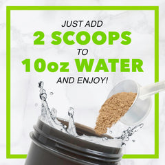 CHIKE scoop with measured serving highlighting 20g whey protein per serving
