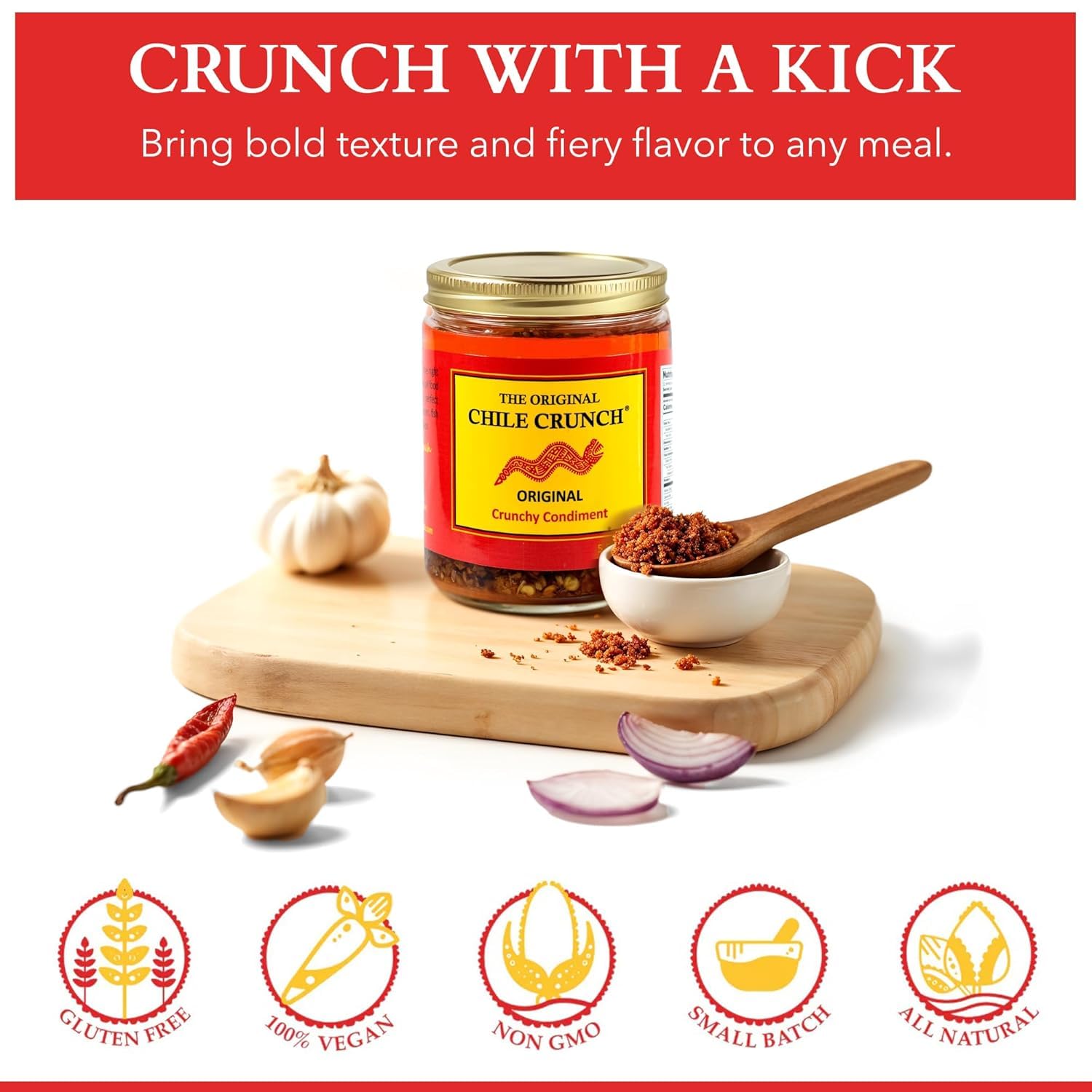 Chile Crunch spooned on tacos adding smoky heat and crunchy finish
