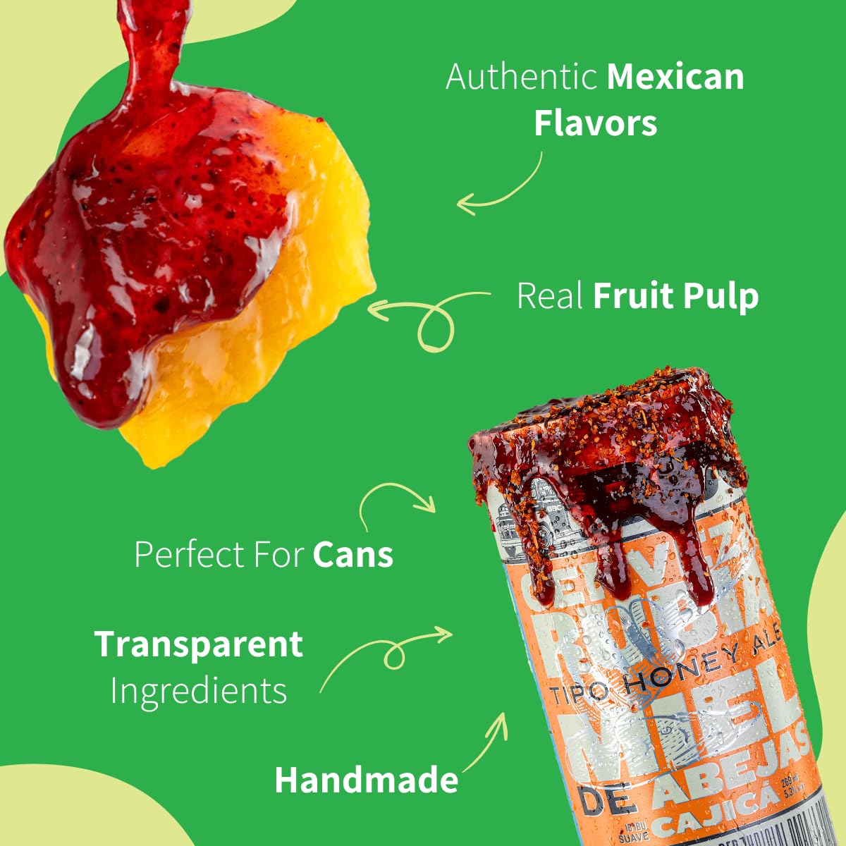 CHILEMOY close-up texture of chamoy paste highlighting spreadability and cling benefit