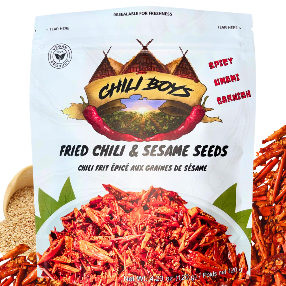 Chili Boys front packaging showing resealable bag and 120g weight for convenience