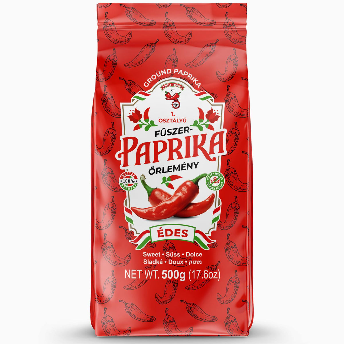 CHILI-TRADE front tin showing label and 500g size, enhancing authenticity