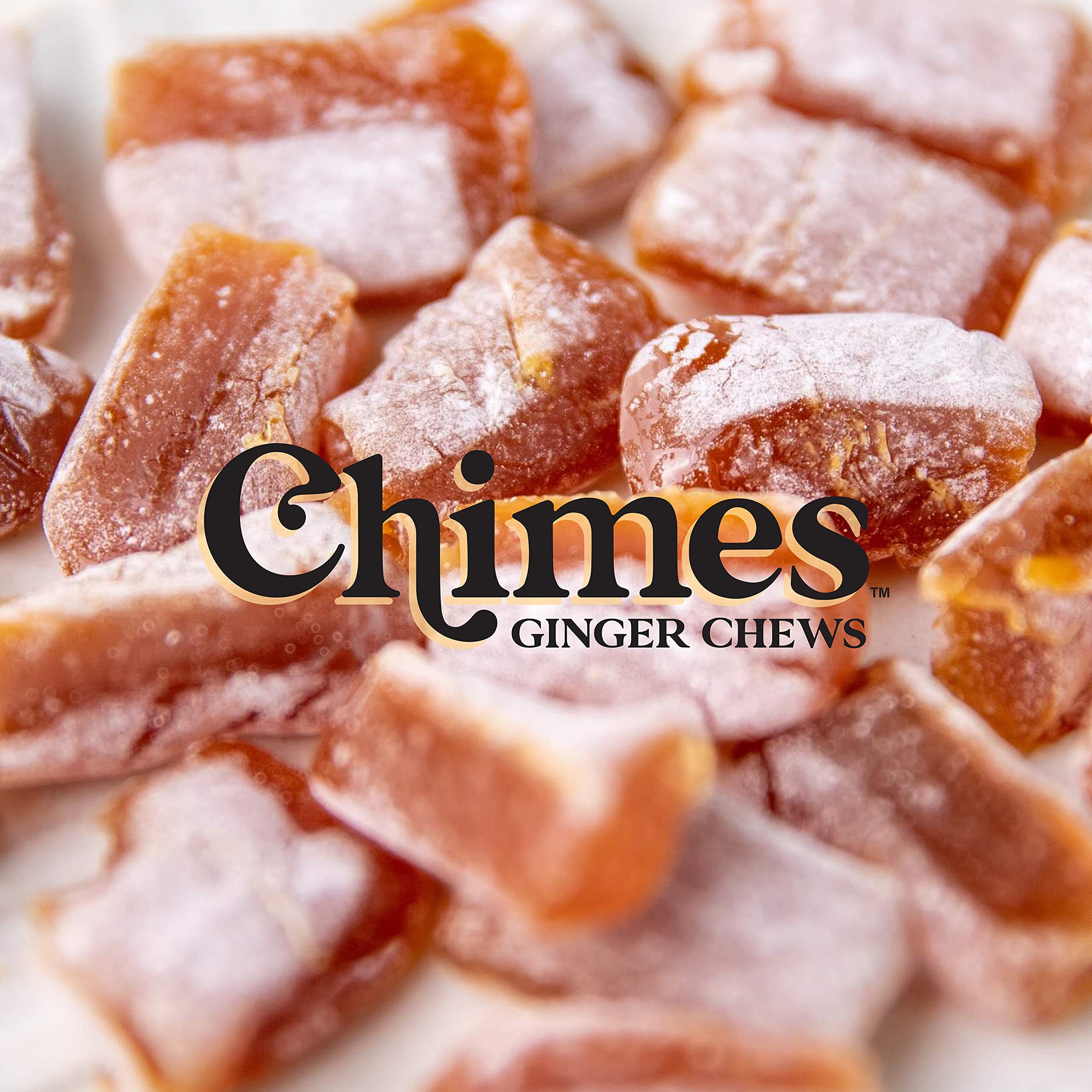 Chimes single chew in hand showing size and portable snack convenience benefit