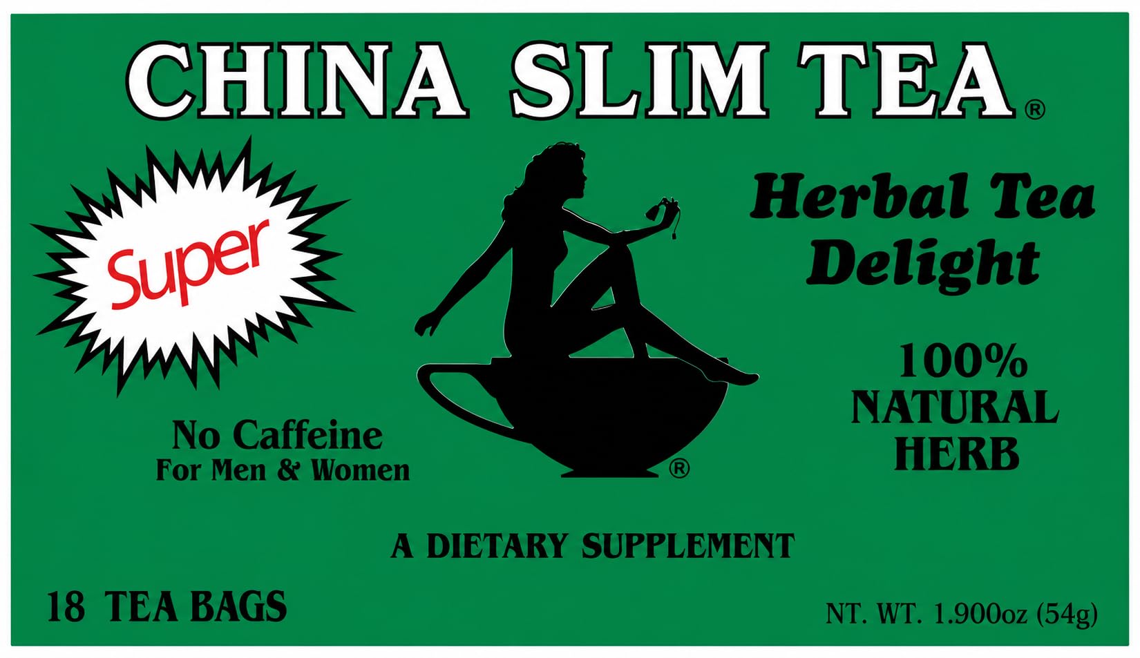 China Slim Tea front packaging showing pouch and easy storage benefit