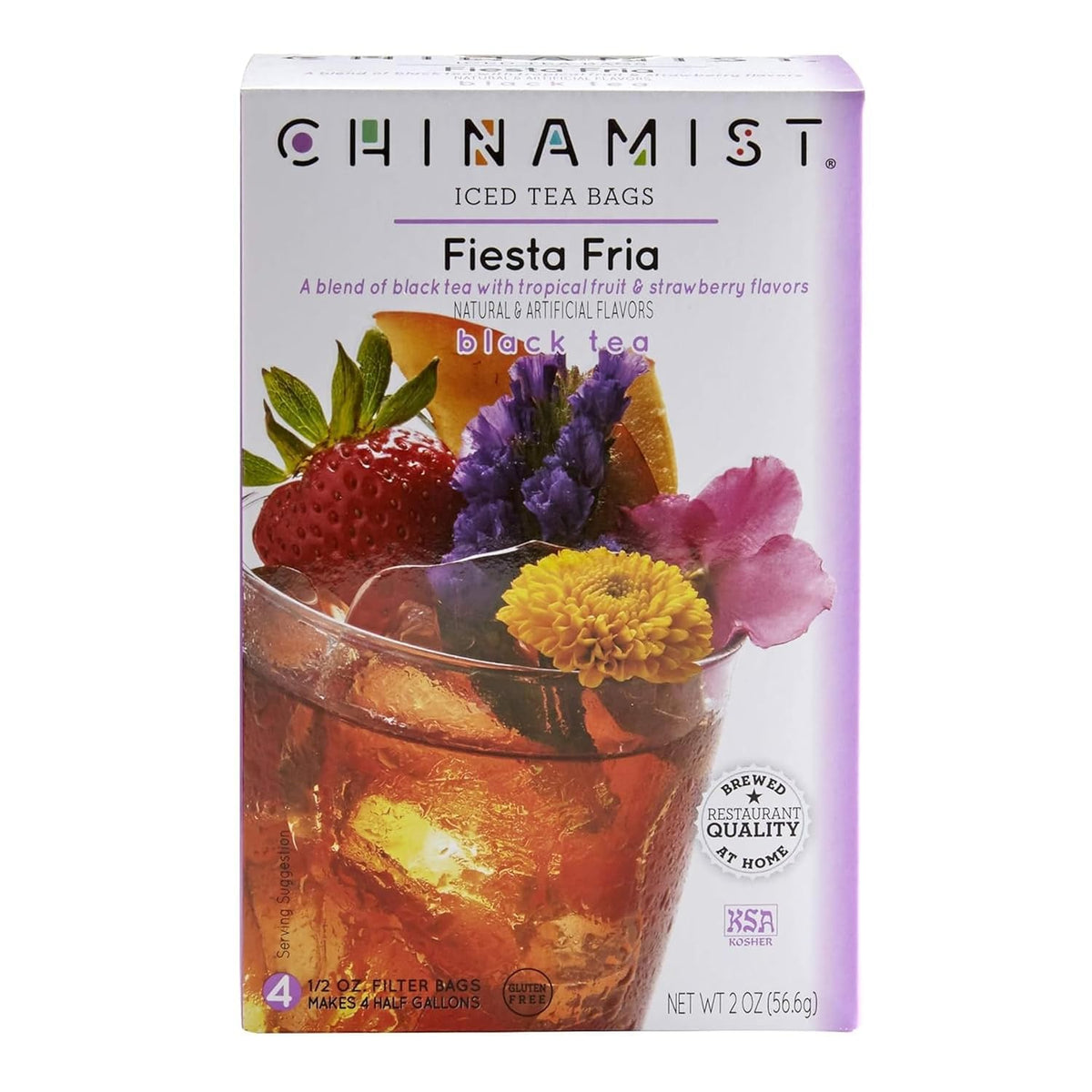 CHINAMIST front packaging showing Fiesta Fria and bold fruit imagery for easy selection